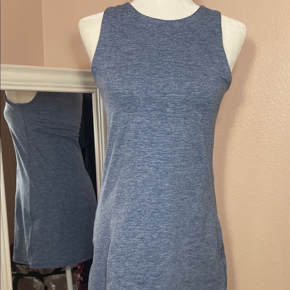 Aerie OFFLINE Hugger Dress Blue Sleeveless Athletic Built In Bra Size‎ S